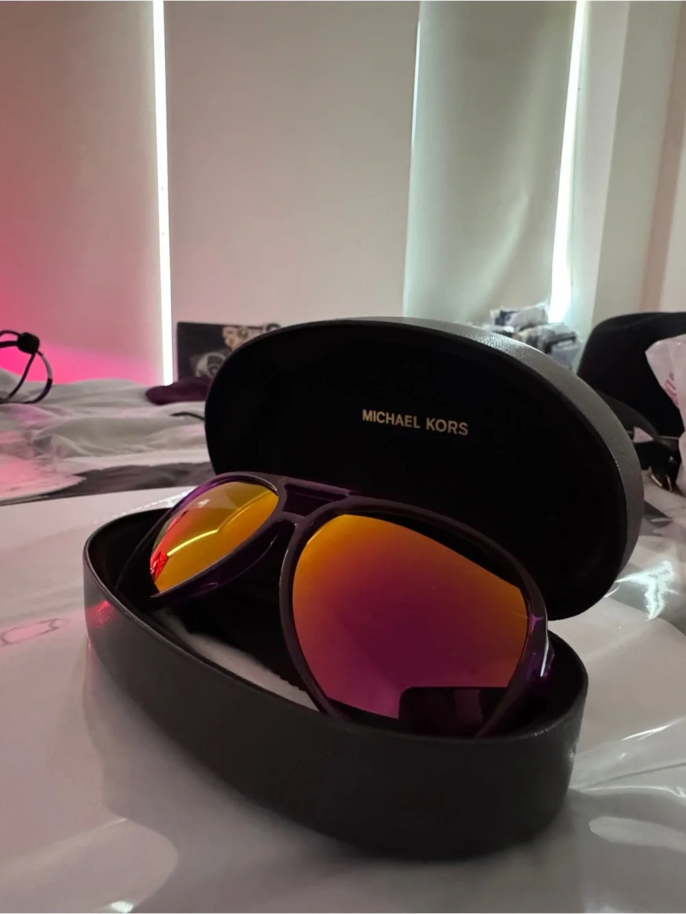Michael Kors Caicos M2811S Pink Aviator Sunglasses